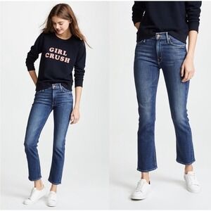 Mother The Mid Rise Dazzler Ankle Jeans Pardon My French Dark Wash Size 24